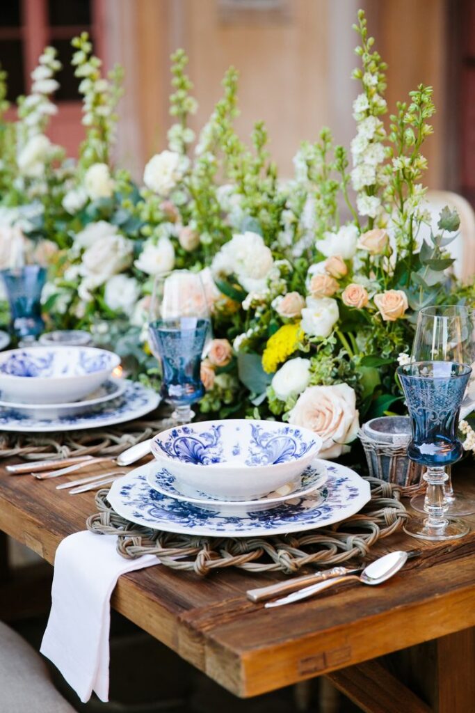 Patterned China Wedding Place Setting